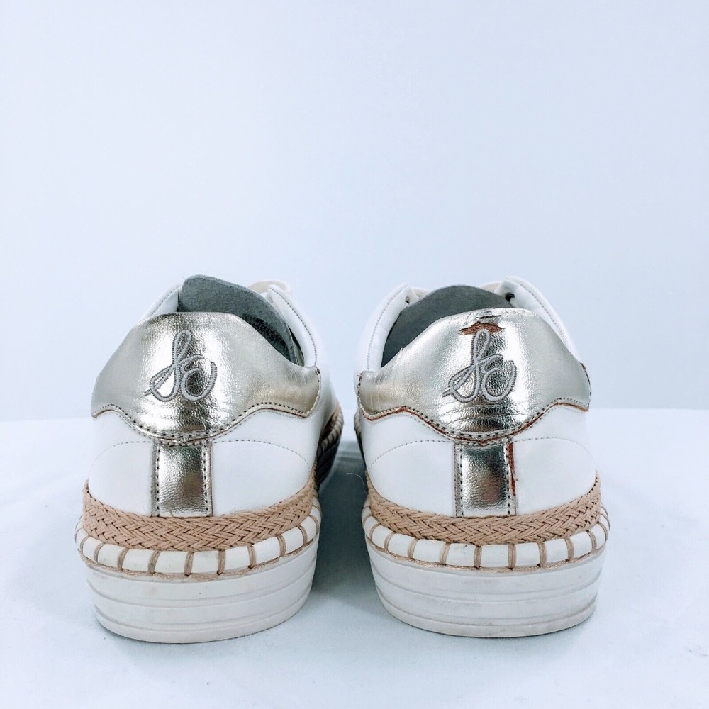Sam Edelman Womens Sneaker White Leather Espadrille Kavi Sz 10 - Picture 7 of 14